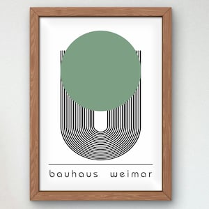 Bauhaus Mid Century Modern Print, Home deco, Arte geométrico de la pared, Cartel de calidad del museo, Minimalista, Art déco abstracto, Retro Deco, Idea de regalo