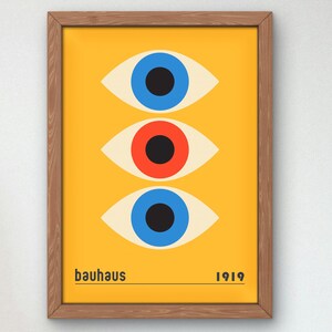 Bauhaus Mid Century Modern Print, Home deco, Arte geométrico de la pared, Cartel de calidad del museo, Minimalista, Art déco abstracto, Retro Deco, Idea de regalo