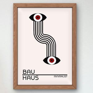 Bauhaus Mid Century Modern Print, Home deco, Arte geométrico de la pared, Cartel de calidad del museo, Minimalista, Art déco abstracto, Retro Deco, Idea de regalo