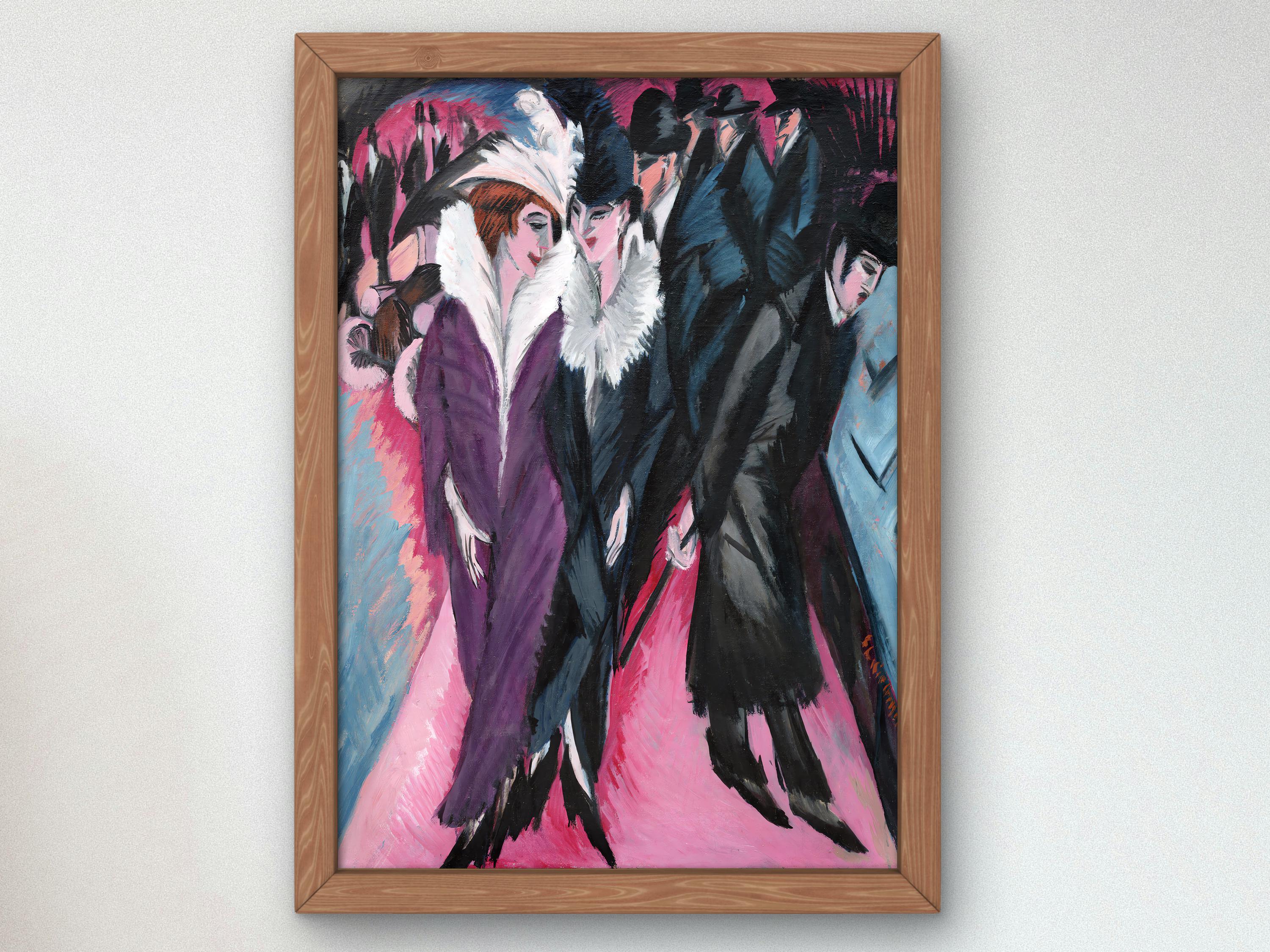 Street, Berlin by Ernst Ludwig Kirchner 1913, Museum Quality Oil