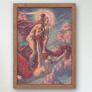 The Victorious Genius by Jean Delville, Wall Art Print, Fine Art Reproduction, Museum Quality Decor, Poster