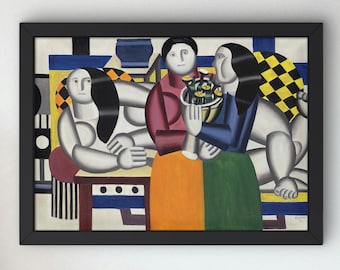 花束を持つ 3 人の女性 フェルナン・レジェ作 1922 アートプリント