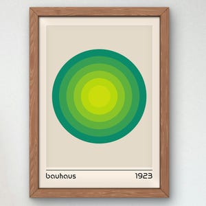 Bauhaus Mid Century Modern Print, Home deco, Arte geométrico de la pared, Cartel de calidad del museo, Minimalista, Art déco abstracto, Retro Deco, Idea de regalo