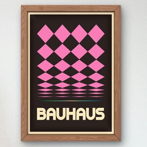 Bauhaus Mid Century Modern Print, Home deco, Arte geométrico de la pared, Cartel de calidad del museo, Minimalista, Art déco abstracto, Retro Deco, Idea de regalo