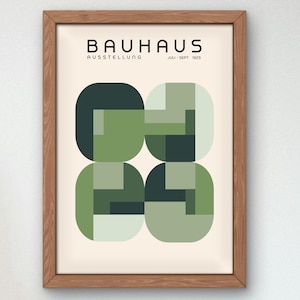 Bauhaus Mid Century Modern Print, Home deco, Arte geométrico de la pared, Cartel de calidad del museo, Minimalista, Art déco abstracto, Retro Deco, Idea de regalo