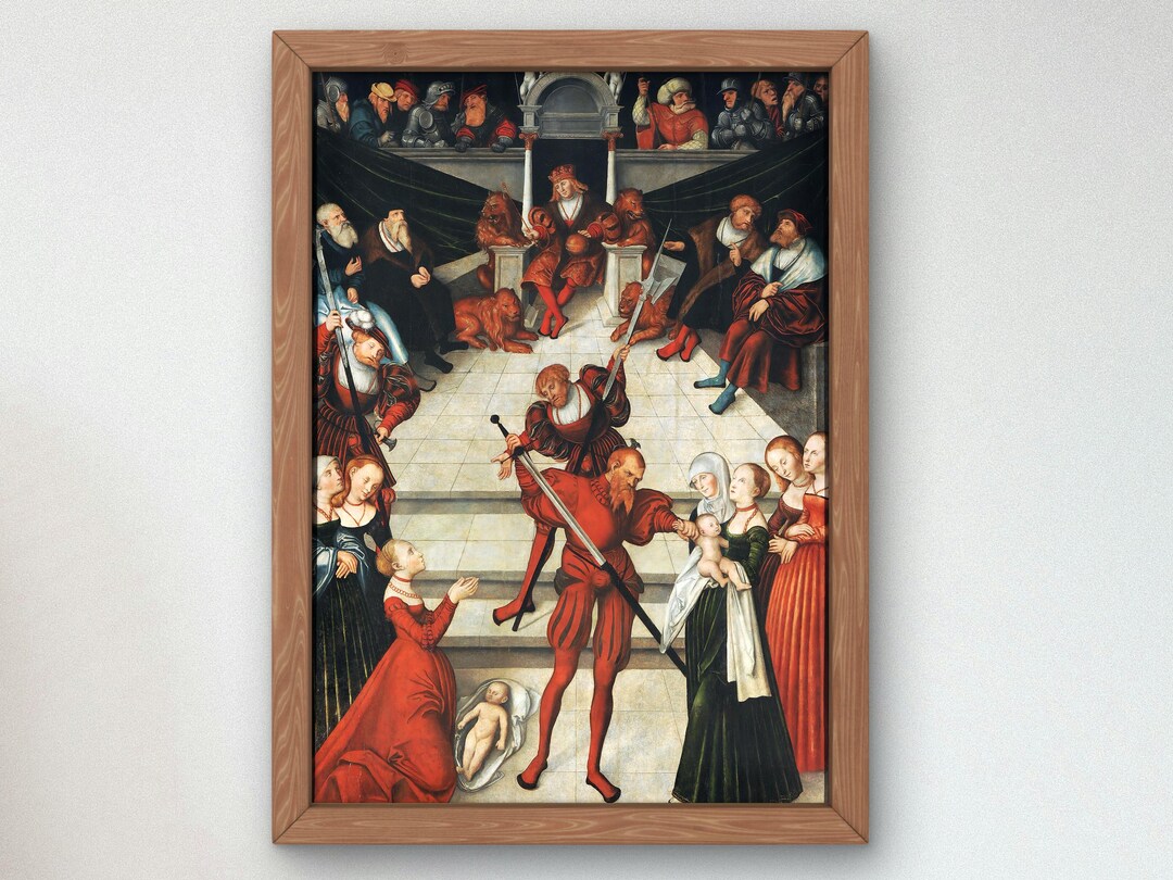 The Judgment of Solomon by Lucas Cranach the Elder 1537 Art Print