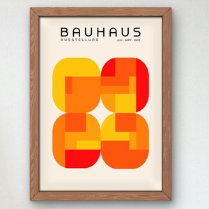 Bauhaus Mid Century Modern Print, Home deco, Arte geométrico de la pared, Cartel de calidad del museo, Minimalista, Art déco abstracto, Retro Deco, Idea de regalo