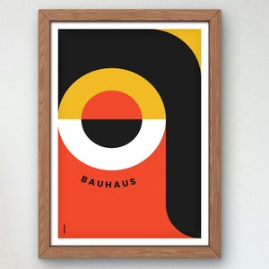 Bauhaus Mid Century Modern Print, Home deco, Arte geométrico de la pared, Cartel de calidad del museo, Minimalista, Art déco abstracto, Retro Deco, Idea de regalo