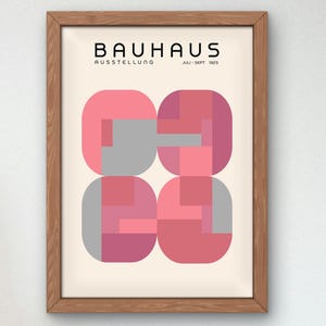 Bauhaus Mid Century Modern Print, Home deco, Arte geométrico de la pared, Cartel de calidad del museo, Minimalista, Art déco abstracto, Retro Deco, Idea de regalo