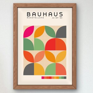 Bauhaus Mid Century Modern Print, Home deco, Arte geométrico de la pared, Cartel de calidad del museo, Minimalista, Art déco abstracto, Retro Deco, Idea de regalo