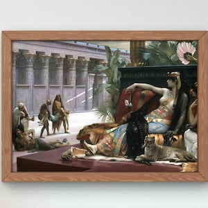 Kleopatra testar gift på dömda fångar av Alexandre Cabanel, 1887. Konsttryck, oljemålning i museikvalitet, väggkonst.