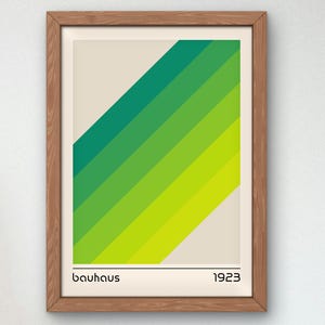 Bauhaus Mid Century Modern Print, Home deco, Arte geométrico de la pared, Cartel de calidad del museo, Minimalista, Art déco abstracto, Retro Deco, Idea de regalo