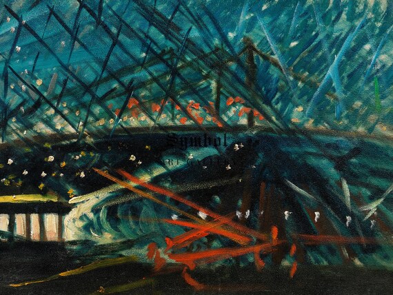 ブルックリン橋の夜景 by Joseph Stella 1918 美術館品質のプリント