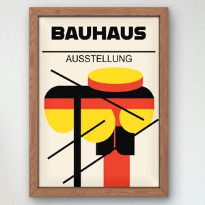 Bauhaus Mid Century Modern Print, Home deco, Arte geométrico de la pared, Cartel de calidad del museo, Minimalista, Art déco abstracto, Retro Deco, Idea de regalo