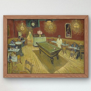 The Night Cafe by Vincent van Gogh 1888, Museum Quality Oil Painting Print, Modern Art Poster, home decor wall art, Housewarming art Gift