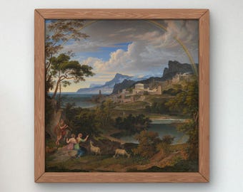 Heroic Landscape With Rainbow by Joseph Anton Koch 1824 Art Print