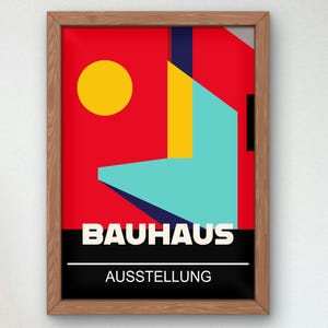 Bauhaus Mid Century Modern Print, Home deco, Arte geométrico de la pared, Cartel de calidad del museo, Minimalista, Art déco abstracto, Retro Deco, Idea de regalo