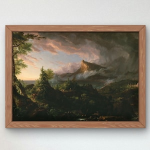 The Course of Empire: The Savage State by Thomas Cole 1836, Museum Quality Oil Painting Print, Classical Wall Art home decor, Art gift