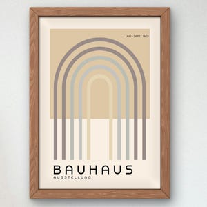 Bauhaus Mid Century Modern Print, Home deco, Arte geométrico de la pared, Cartel de calidad del museo, Minimalista, Art déco abstracto, Retro Deco, Idea de regalo