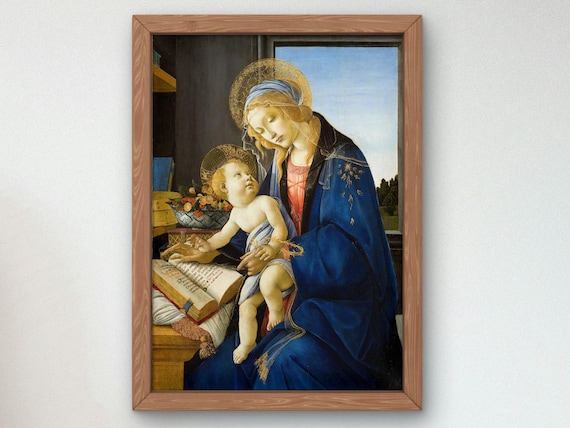 サンドロ・ボッティチェリ作「聖母子の書」1480年、美術館品質の油絵