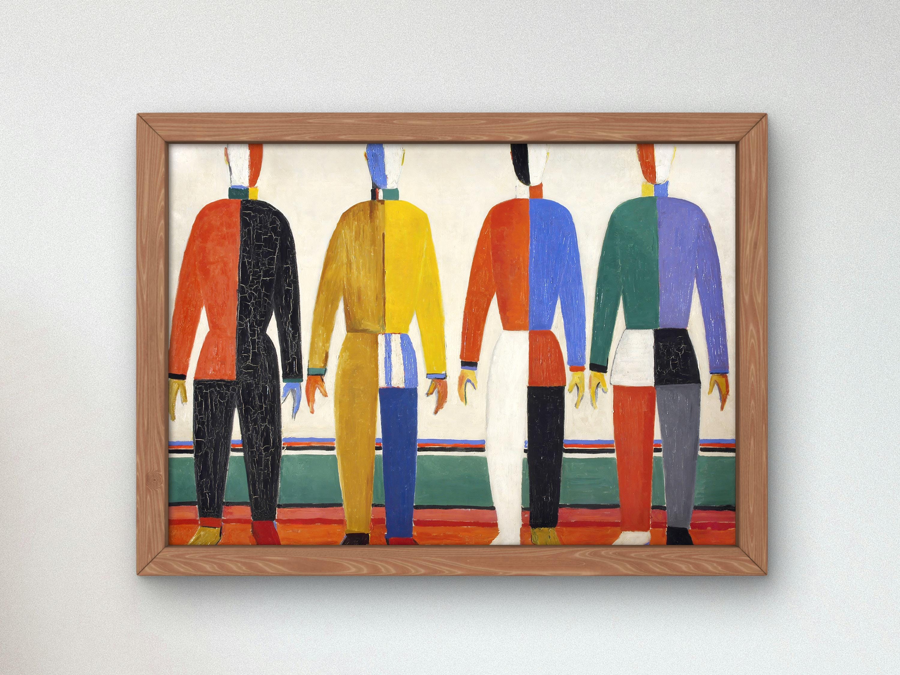 Sportsmen by Kazimir Malevich 1931, Museum Quality Oil Painting