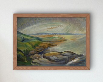 Strait of Juan de Fuca by Emily Carr 1936, Wall Art Print, Fine Art Reproduction, Museum Quality Decor, Poster