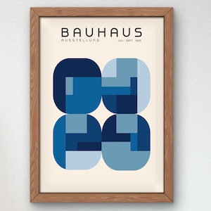 Bauhaus Mid Century Modern Print, Home deco, Arte geométrico de la pared, Cartel de calidad del museo, Minimalista, Art déco abstracto, Retro Deco, Idea de regalo