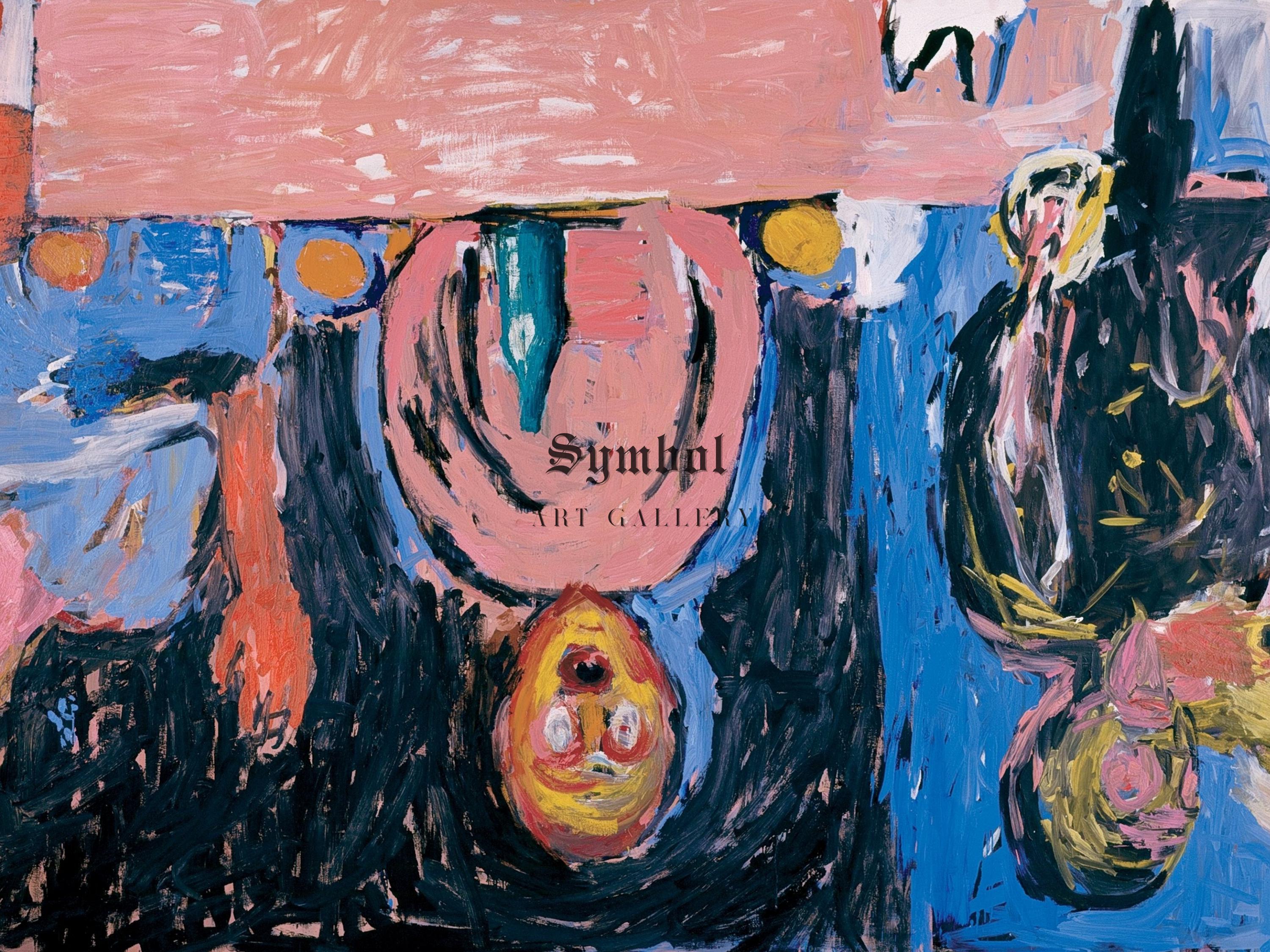 ゲオルク・バゼリッツ作「ドレスデンの晩餐」1983年、美術館品質の