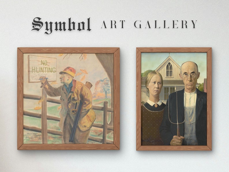 No Hunting John Steuart Curry by Grant Wood, Museum Quality Oil