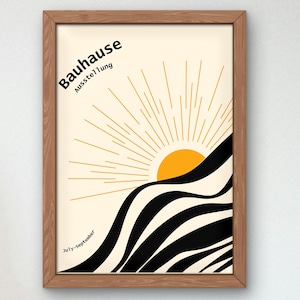 Bauhaus Mid Century Modern Print, Home deco, Arte geométrico de la pared, Cartel de calidad del museo, Minimalista, Art déco abstracto, Retro Deco, Idea de regalo