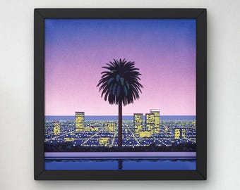 リーバイス　モザイクアート Pacific Breeze II by Hiroshi Nagai Poster, 80's Aesthetic