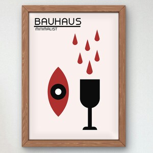 Bauhaus Mid Century Modern Print, Home deco, Arte geométrico de la pared, Cartel de calidad del museo, Minimalista, Art déco abstracto, Retro Deco, Idea de regalo