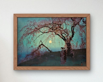 Kumoi-Zakura 雲井桜 吉田博作 1920年、日本博物館品質版画、浮世絵