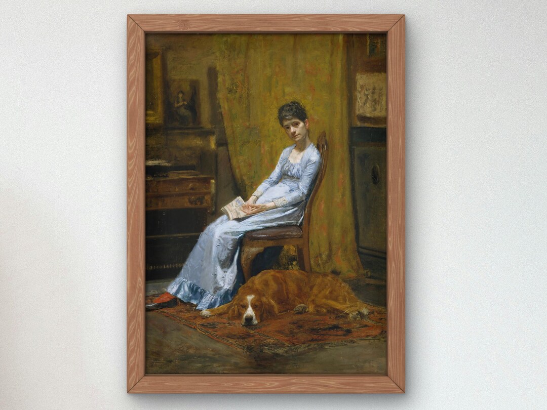 The Artist's Wife and His Setter Dog by Thomas Eakins 1884, Museum