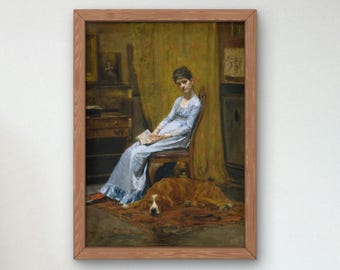The Artist's Wife and His Setter Dog by Thomas Eakins 1884, Museum