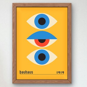 Bauhaus Mid Century Modern Print, Home deco, Arte geométrico de la pared, Cartel de calidad del museo, Minimalista, Art déco abstracto, Retro Deco, Idea de regalo