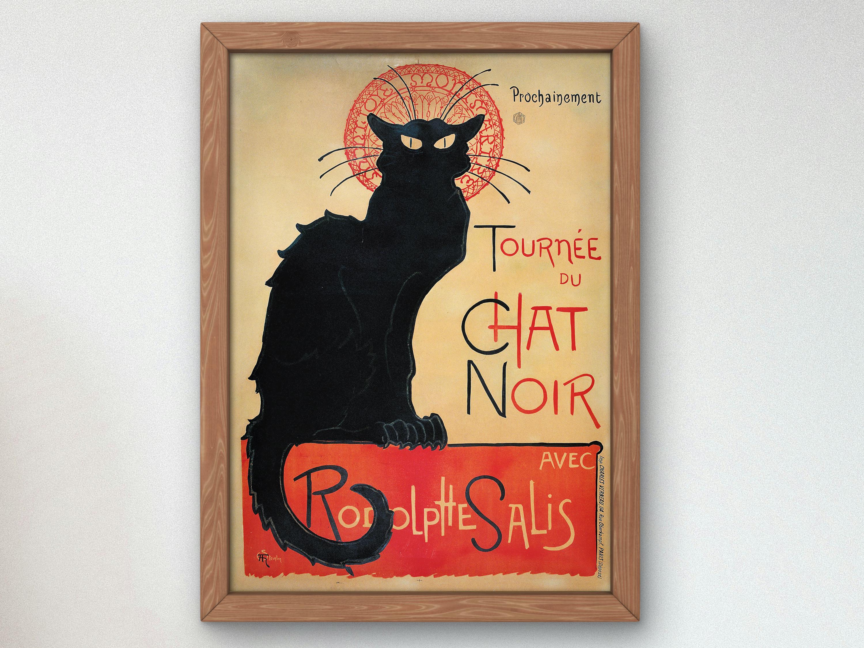 シャルル＝エドゥアール・ジャンヌレ　アートポスター Tournée Du Chat Noir by Théophile Alexandre Steinlen 1896, Museum