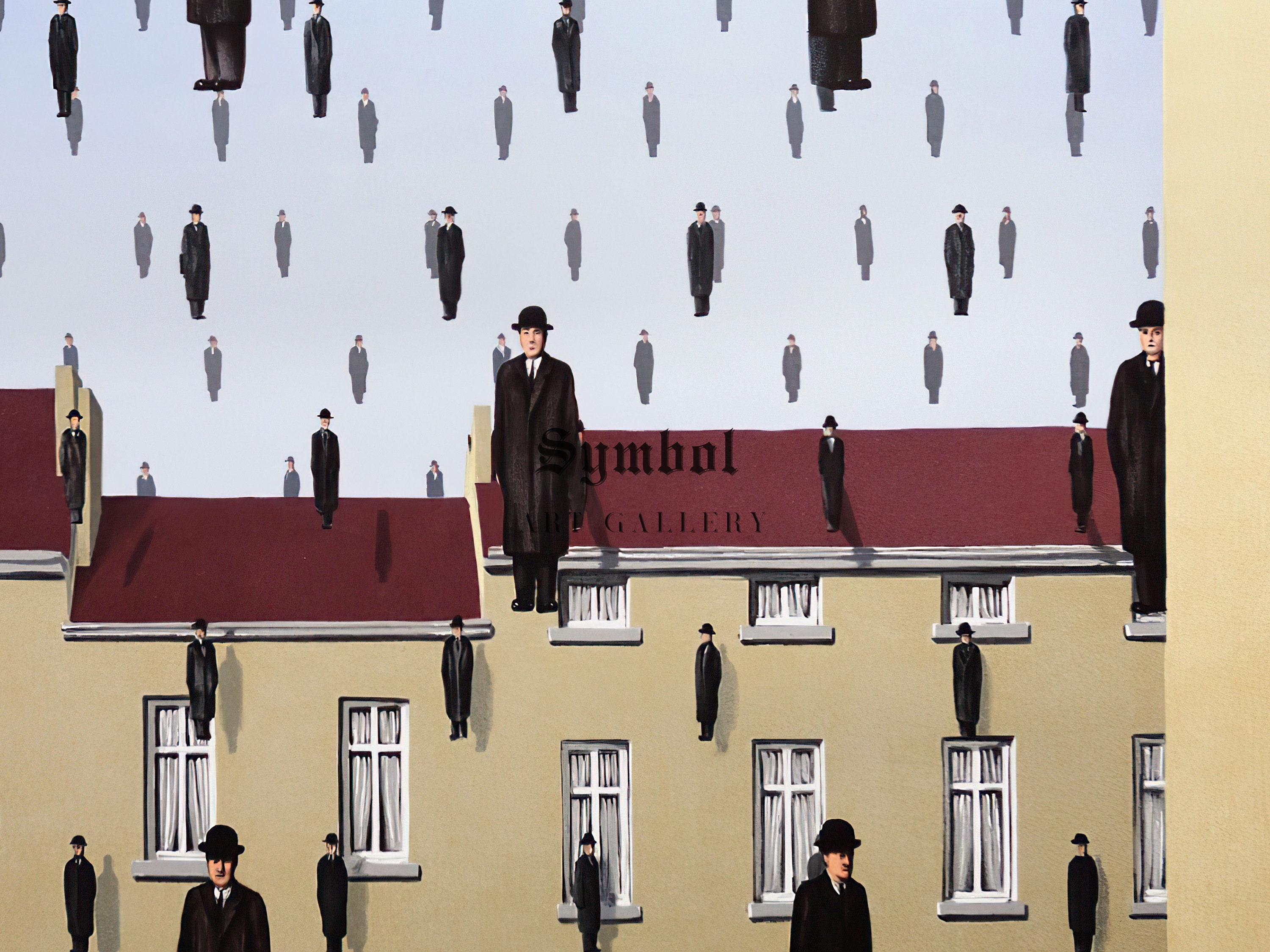 ルネ・マグリットのゴルコンダ 1953 アートプリント、美術館品質の