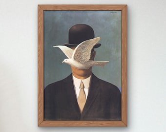 ルネ・マグリットによる1975年のオリジナルヴィンテージプリント。山高