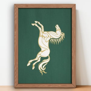 Flag Kingdom Of Rohan Poster wall art prints Banner of Rohan Vintage Flag