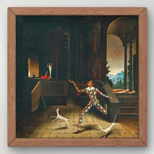 Arlequin by Franz Sedlacek 1927, Museum Quality Oil Painting, Modern Art home decor, wall art Print Poster