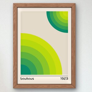 Bauhaus Mid Century Modern Print, Home deco, Arte geométrico de la pared, Cartel de calidad del museo, Minimalista, Art déco abstracto, Retro Deco, Idea de regalo