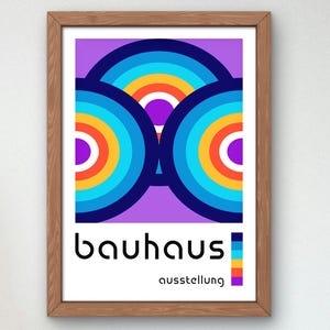 Bauhaus Mid Century Modern Print, Home deco, Arte geométrico de la pared, Cartel de calidad del museo, Minimalista, Art déco abstracto, Retro Deco, Idea de regalo