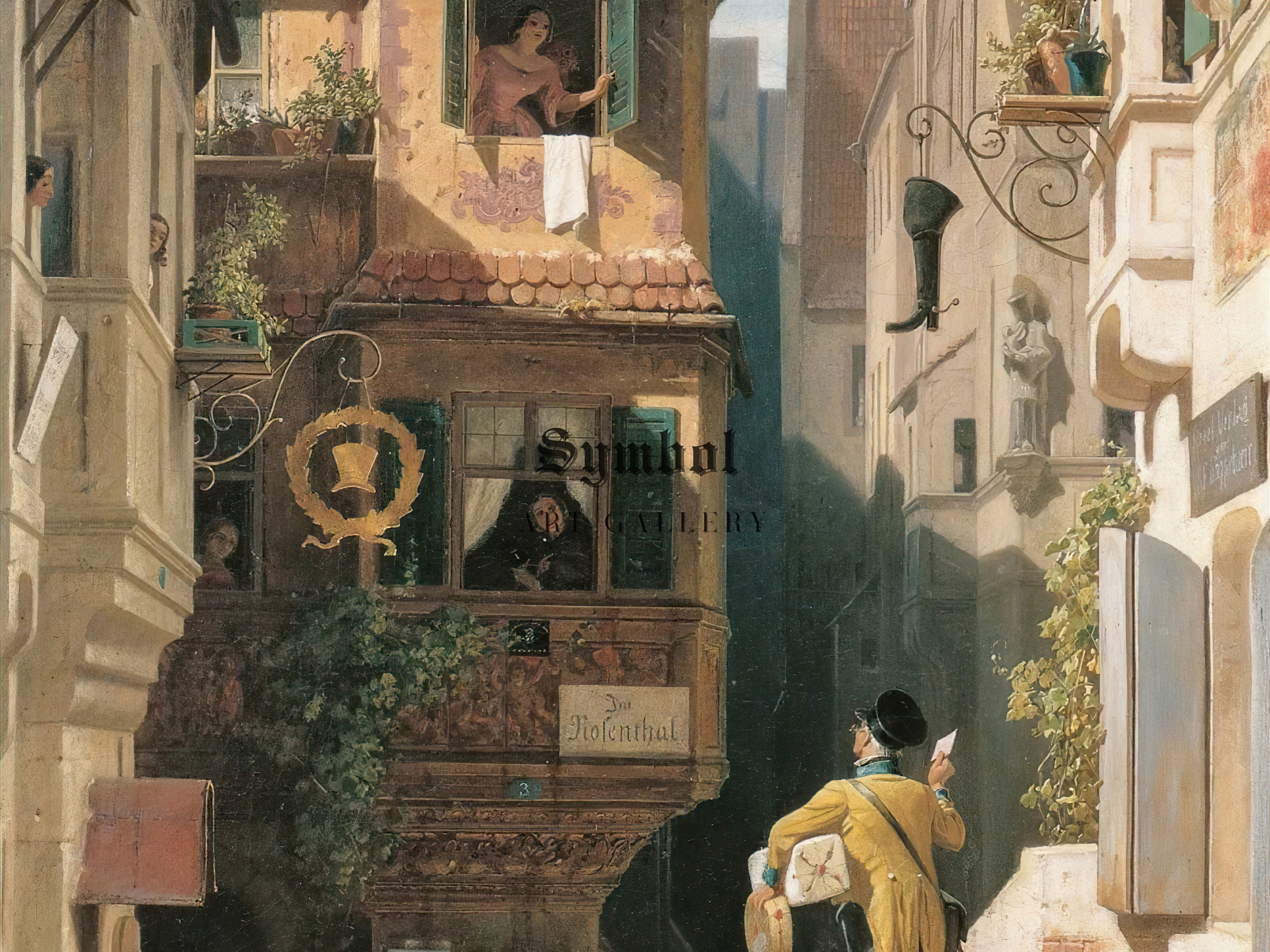 カール・シュピッツヴェーク作「ローゼンタールの郵便配達人」 il_fullxfull.6029945624_bkk5.jpg