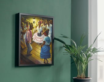 ミゲル・コバルビアス作「Baile en México」（1947年）、美術館品質の