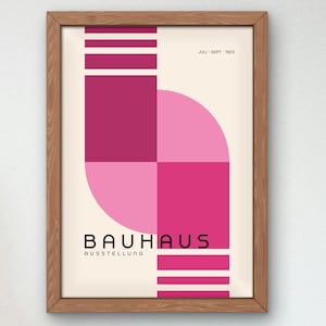 Bauhaus Mid Century Modern Print, Home deco, Arte geométrico de la pared, Cartel de calidad del museo, Minimalista, Art déco abstracto, Retro Deco, Idea de regalo