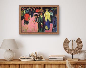 Street, Dresden by Ernst Ludwig Kirchner 1908, Museum Quality Oil