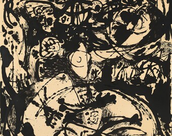 ジャクソン ポロック番号 18 1951、美術館品質の油絵プリント家の装飾