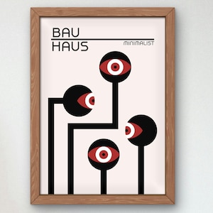 Bauhaus Mid Century Modern Print, Home deco, Arte geométrico de la pared, Cartel de calidad del museo, Minimalista, Art déco abstracto, Retro Deco, Idea de regalo