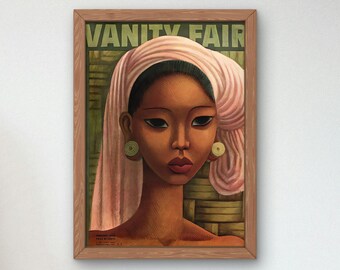 Una mujer de Bali de Miguel Covarrubias Portada de la revista Vanity Fair 1936, Impresión de calidad del museo, Arte moderno hogar Deco Wall art Poster art Gift